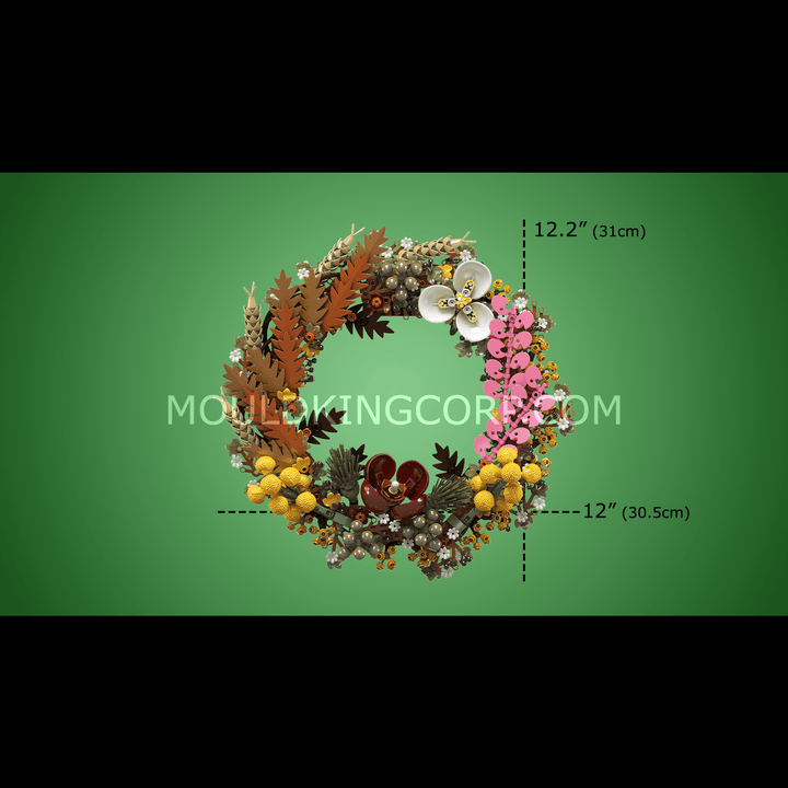 Mould King 10074 Weihnachts-Bausatz mit getrockneten Blumen | 1.038 Teile