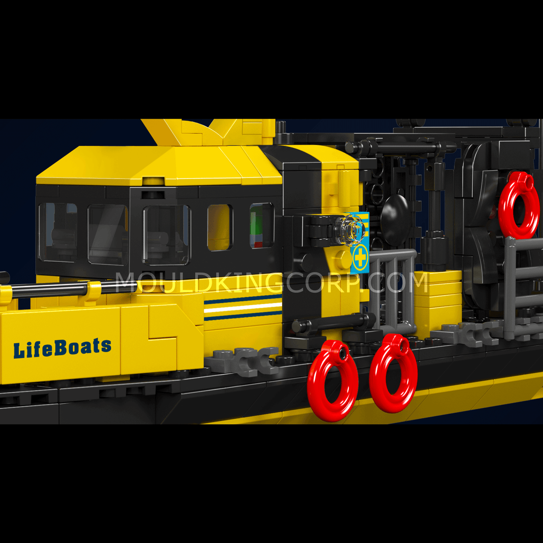 Mould King 10080 Norwegisches multifunktionales Rettungsboot-Bauset | 462 Teile