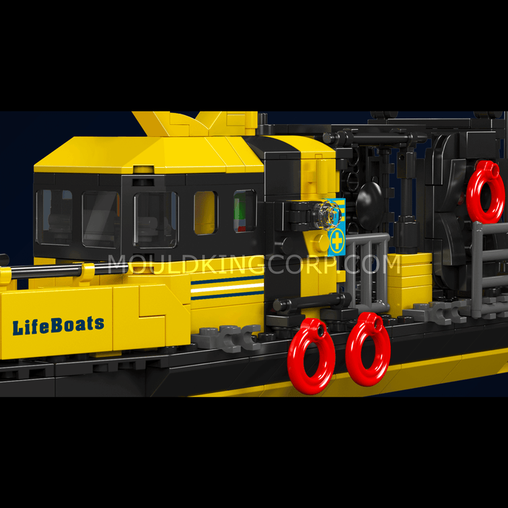 Mould King 10080 Norwegisches multifunktionales Rettungsboot-Bauset | 462 Teile
