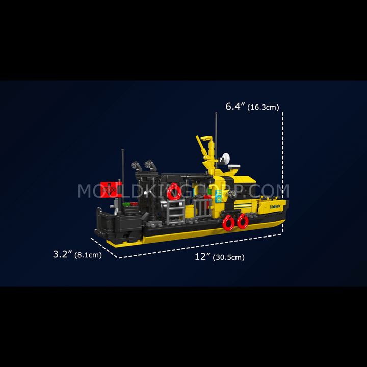 Mould King 10080 Norwegisches multifunktionales Rettungsboot-Bauset | 462 Teile