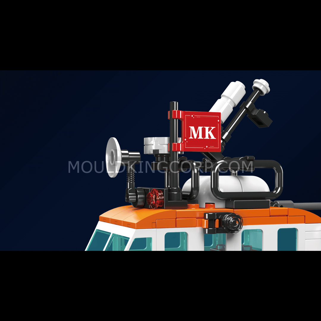 Mould King 10081 Britisches multifunktionales Rettungsboot-Bauset | 364 Teile
