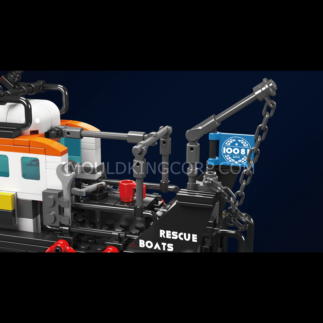 Mould King 10081 Britisches multifunktionales Rettungsboot-Bauset | 364 Teile
