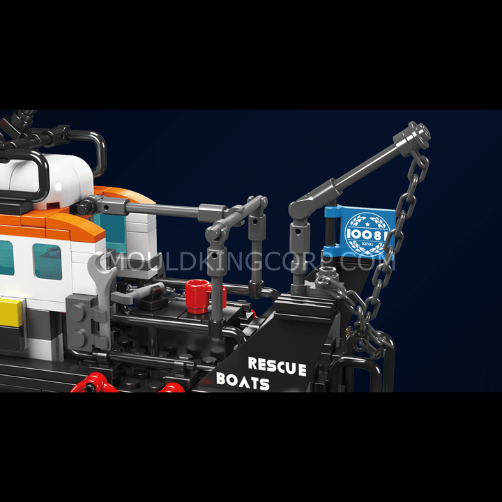 Mould King 10081 Britisches multifunktionales Rettungsboot-Bauset | 364 Teile