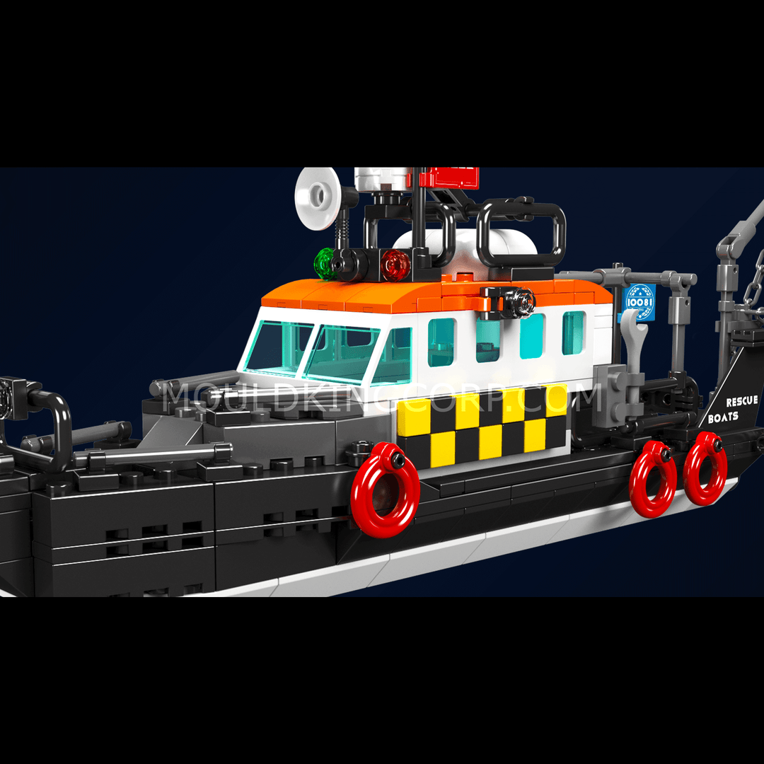 Mould King 10081 Britisches multifunktionales Rettungsboot-Bauset | 364 Teile