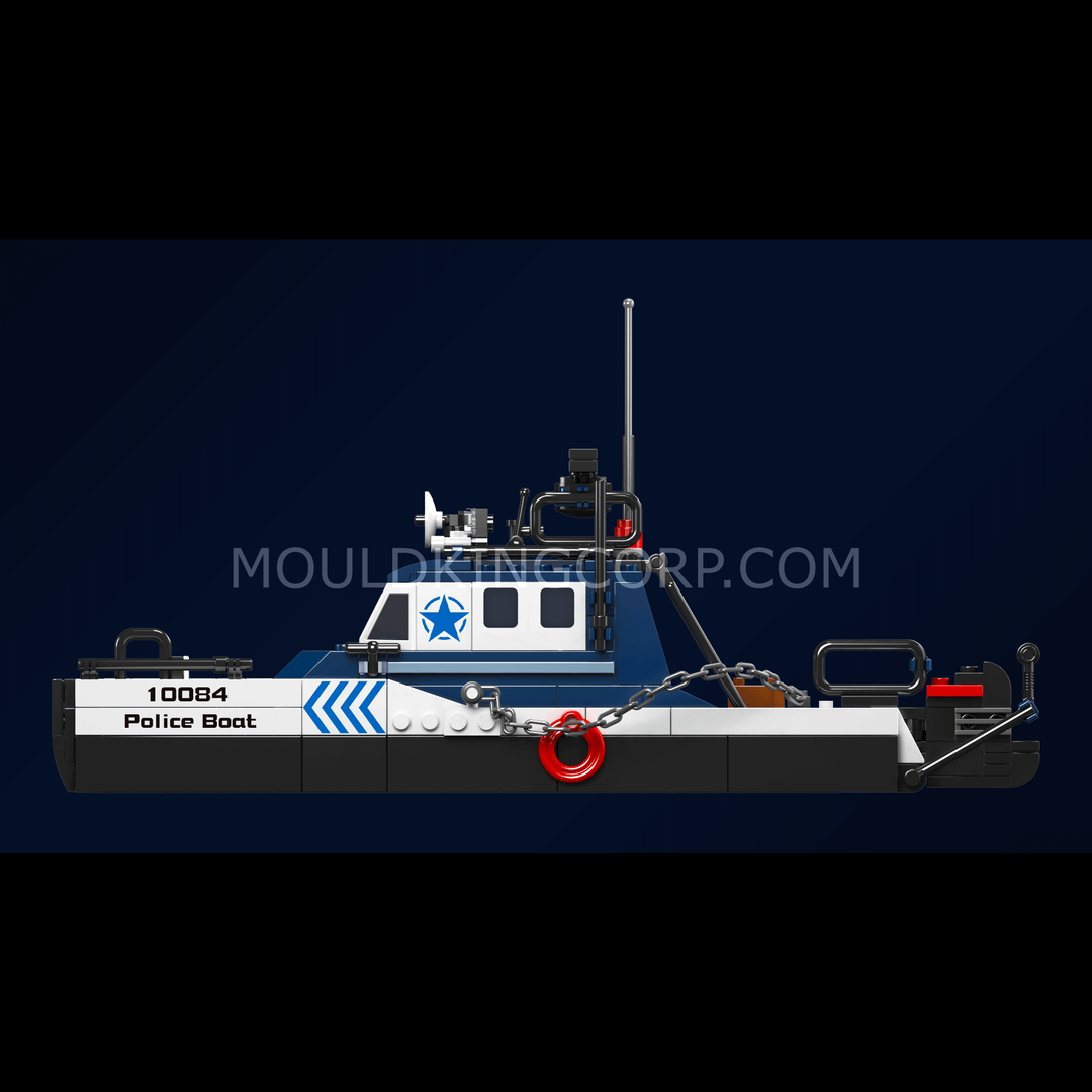 Mould King 10084 Polizeiboot-Bausatz | 413 Teile