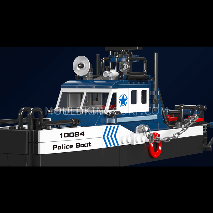 Mould King 10084 Polizeiboot-Bausatz | 413 Teile