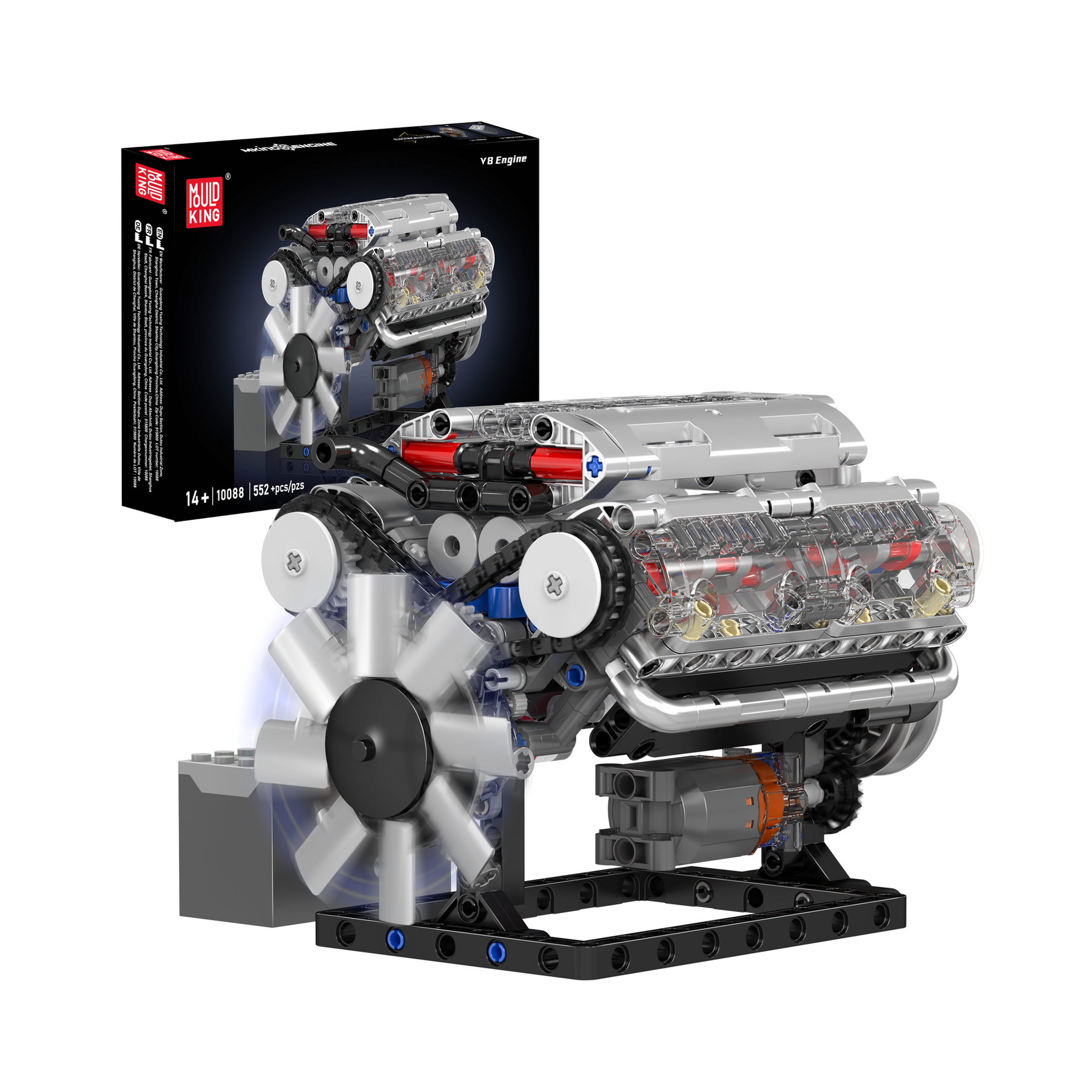 Engine Build Set Mould King 10088 Motorised V8 Engine Building Set | 535 Pcs – Mould ...