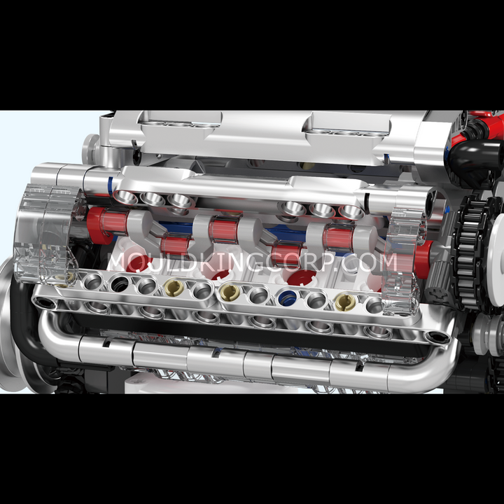 Mould King 10088 Motorisierter V8-Motor-Bausatz | 535 Teile