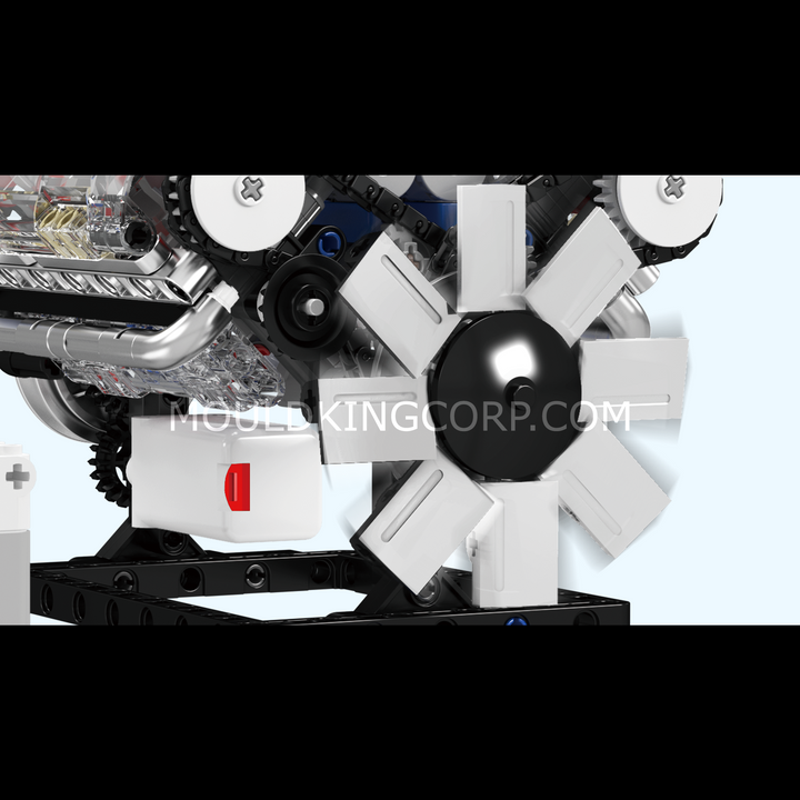 Mould King 10088 Motorisierter V8-Motor-Bausatz | 535 Teile
