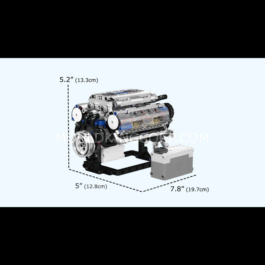 Mould King 10088 Motorisierter V8-Motor-Bausatz | 535 Teile
