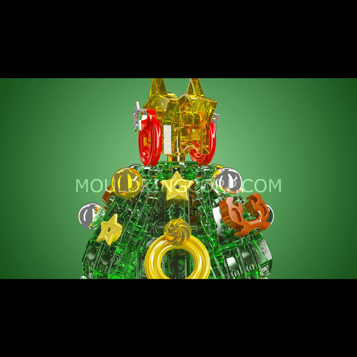 Mould King 10090 Weihnachtsbaum-Spieluhr-Bausatz | 688 Teile