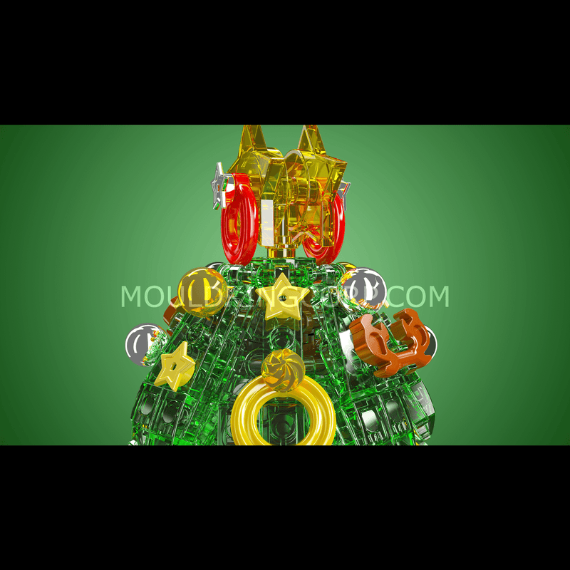 Mould King  10090 Christmas Tree Music Box Building Set | 688 PCS
