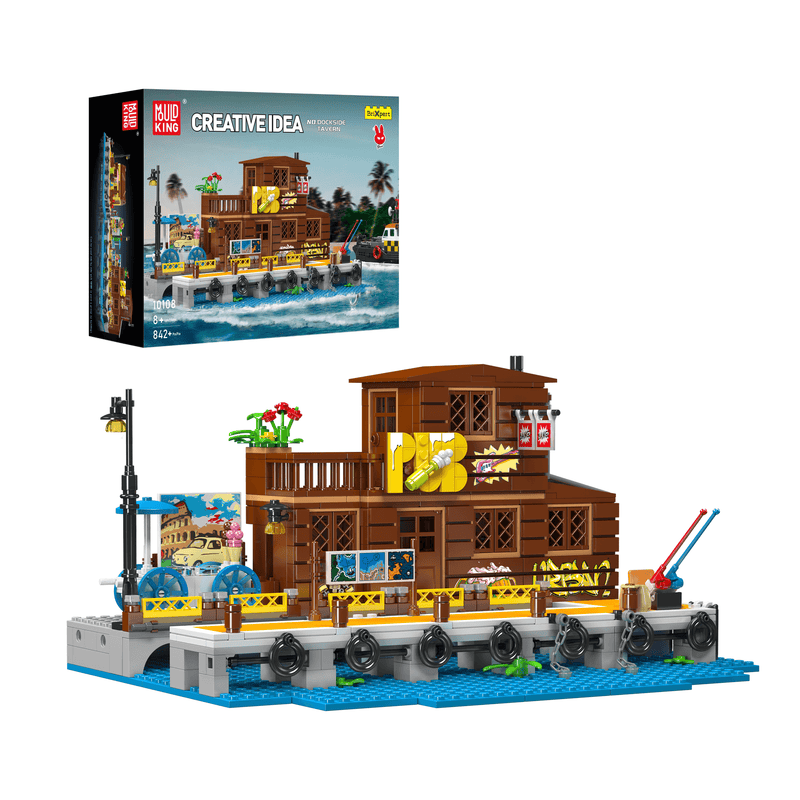 Mould King 10108 Dockside Tavern Building Block Set | 842 Pcs