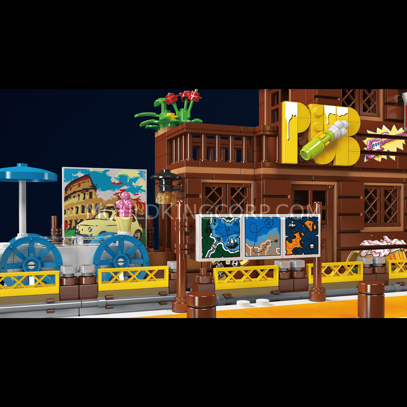 Mould King 10108 Dockside Tavern Building Block Set | 842 Pcs