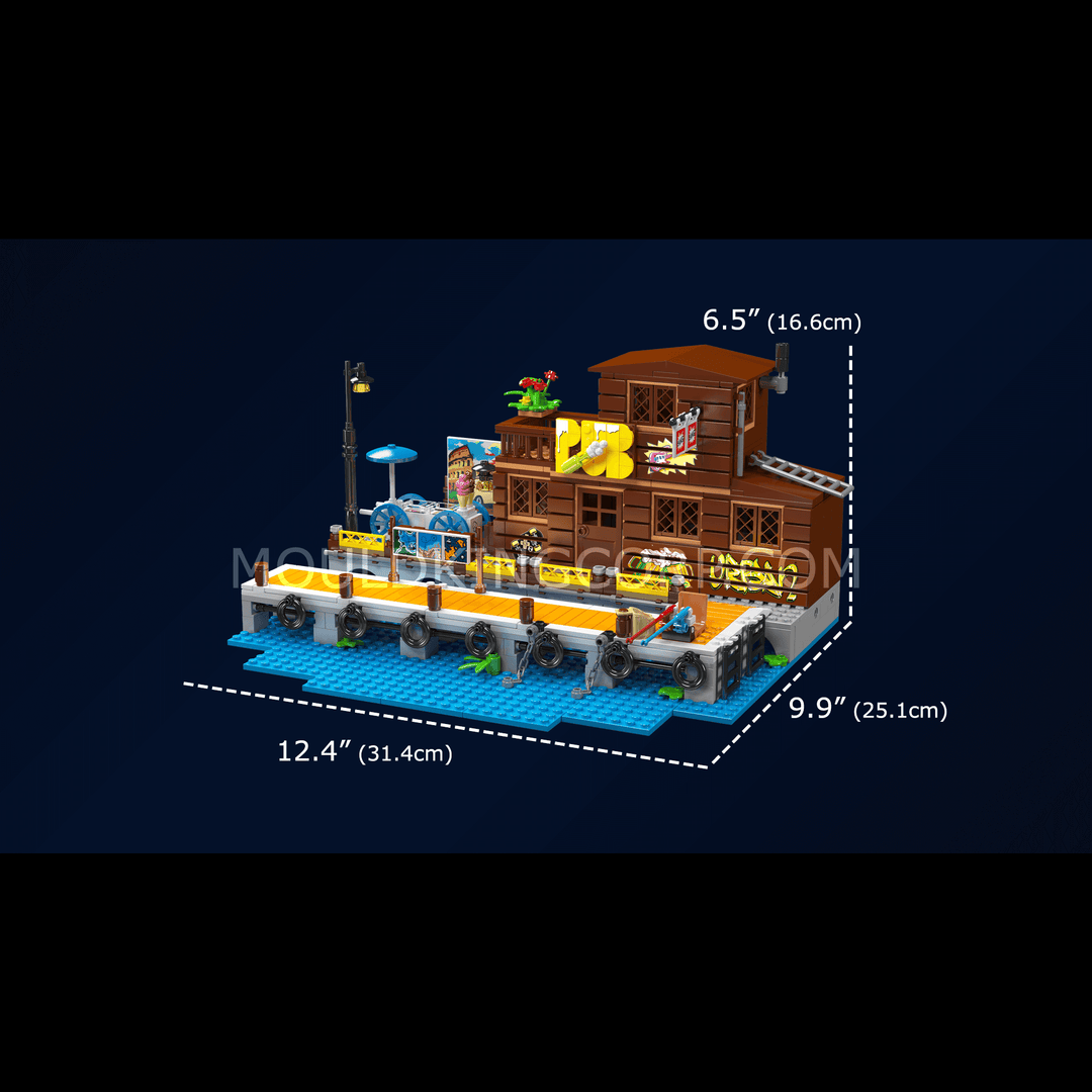 Mould King 10108 Dockside Tavern Building Block Set | 842 Pcs