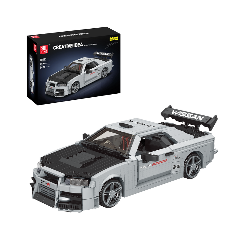 Mould King 10113 Skyline GTR R34 Kit de construction de maquettes de voitures | 1 471 pièces