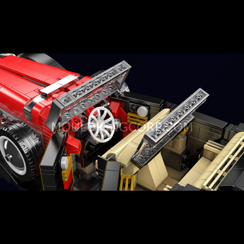 Mould King 10114 Vintage Convertible Car Model Building Set | 1,308 Pc ...
