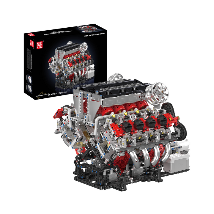 Mould King 10130S F488 Motorized Supercar Engine Model Building Set | 2,936 Pcs