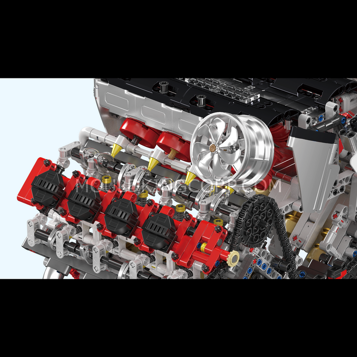 Mould King 10130S F488 Motorized Supercar Engine Model Building Set | 2,936 Pcs
