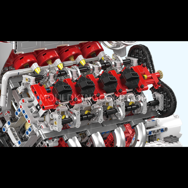 Mould King 10130S F488 Motorized Supercar Engine Model Building Set | 2,936 Pcs