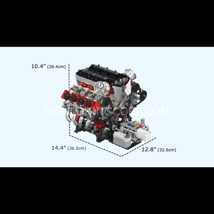 Mould King 10130S F488 Motorized Supercar Engine Model Building Set | 2,936 Pcs