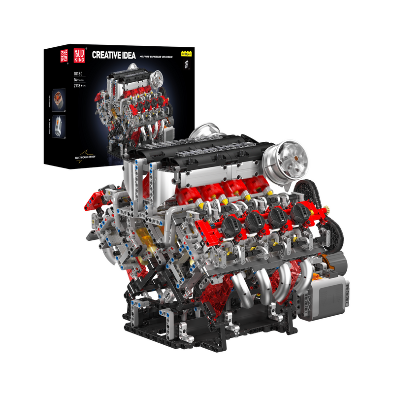 Mould King 10130 F488 Motorised V8 Engine Building Set | 2,718 Pcs