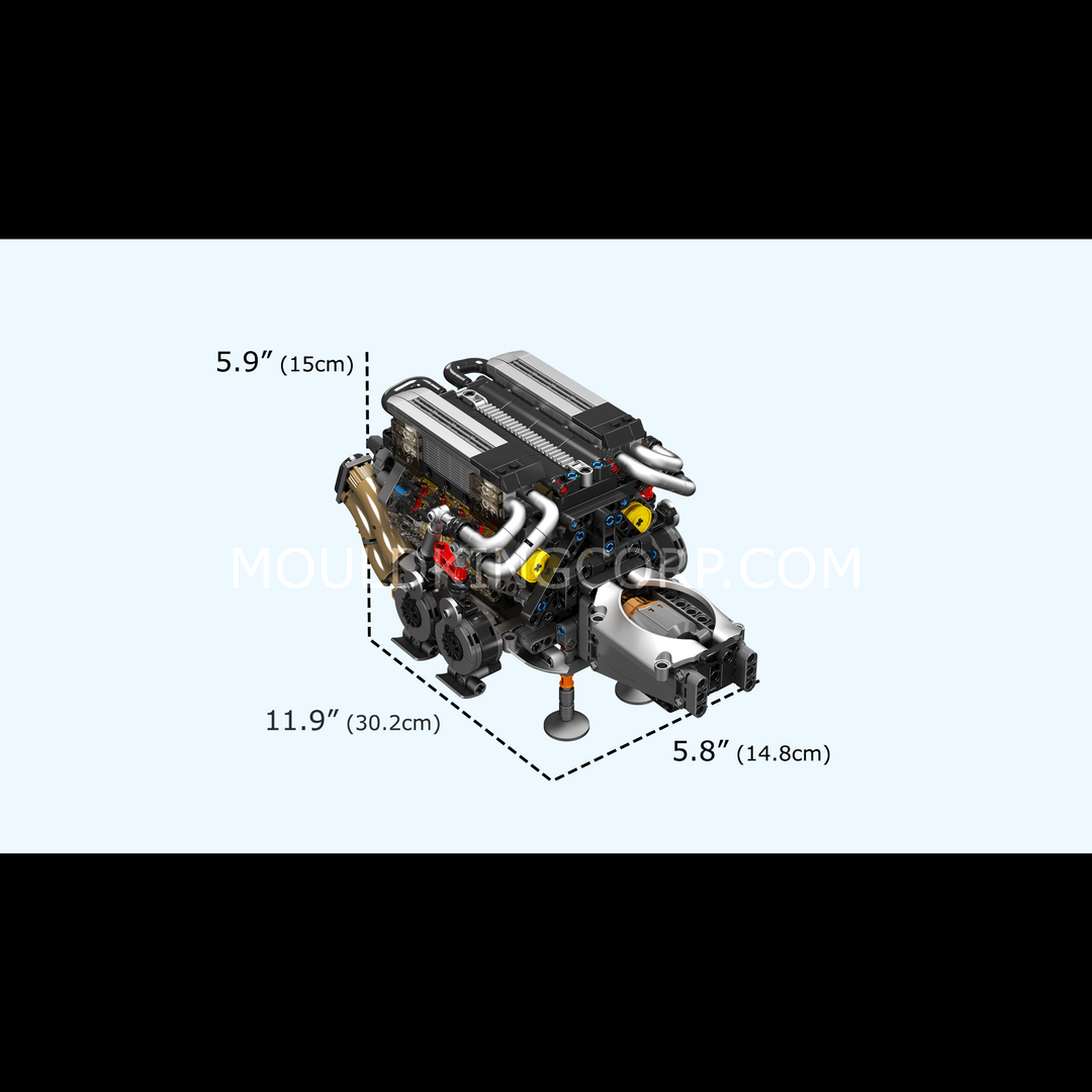 Mould King 10131 BGT Motorised W16 Engine Building Set | 952 Pcs
