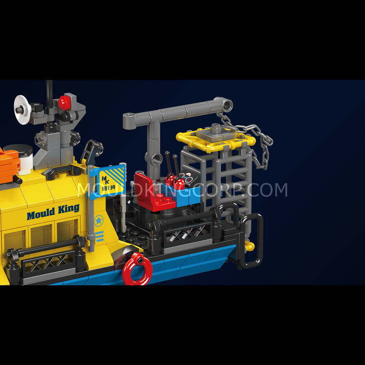 Mould King 10134 Mini-Unterwasser-Erkundungsschiff-Bausatz | 380 Teile