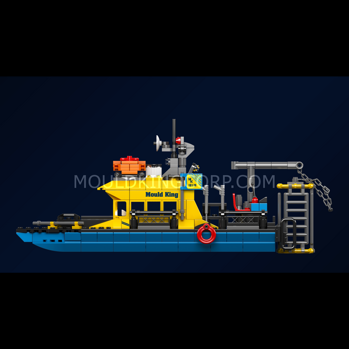 Mould King 10134 Mini-Unterwasser-Erkundungsschiff-Bausatz | 380 Teile