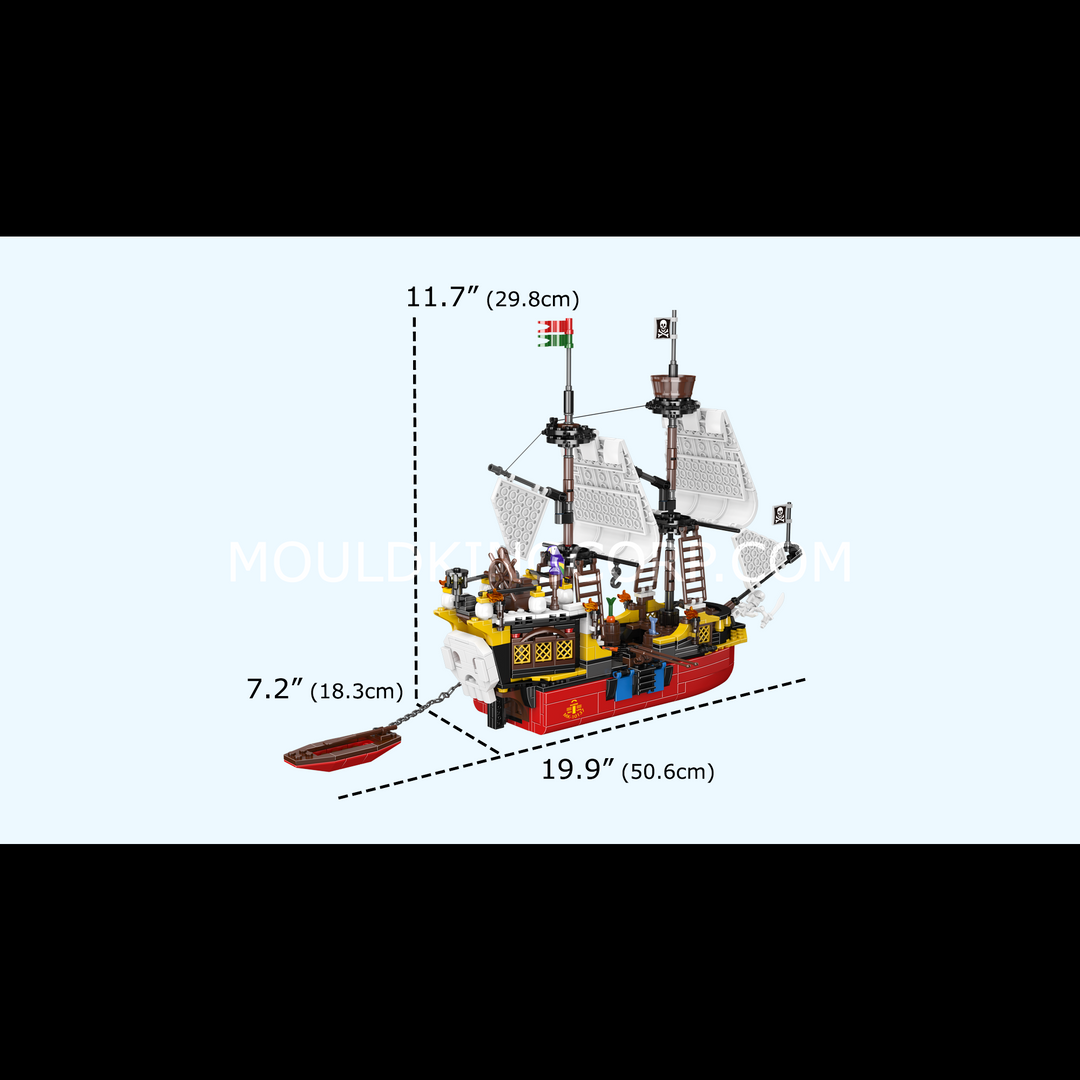 Mould King 10137 Redbeard's Revenge Schiffsmodellbausatz | 928 Teile