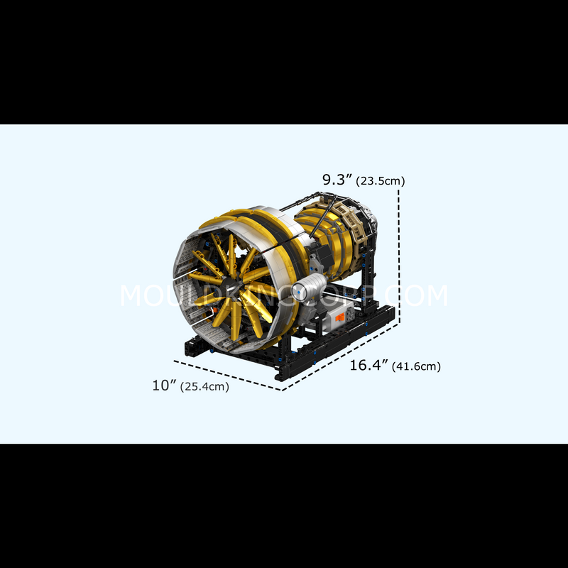 Mallenkoning 10141 Gemotoriseerde Turbinemotor Bouwset | 2.256 Stuks