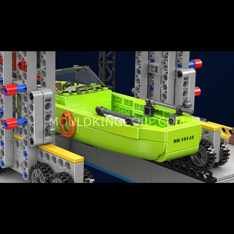 Mould King 10142 Dock-Schiffsreparaturfabrik-Bausatz | 1.273 Teile