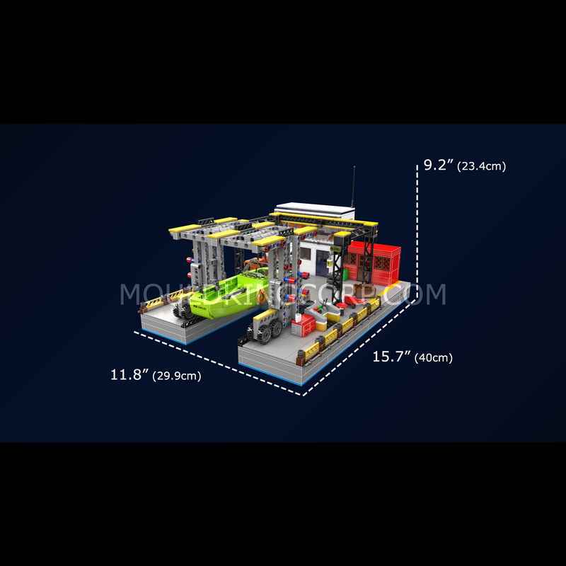 Mould King 10142 Dock-Schiffsreparaturfabrik-Bausatz | 1.273 Teile