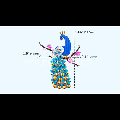 Mould King 10149 Peacock Wall Art Building Set | 690 Pcs