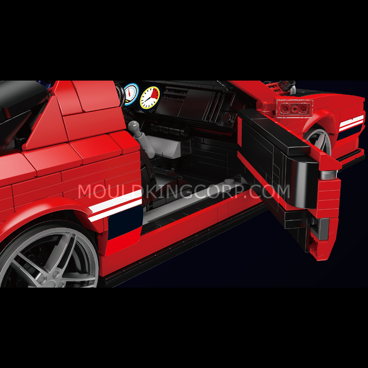 Mould King 10153 American V8 Street Racer mit offenem Kompressor Bausatz | 1.588 Teile