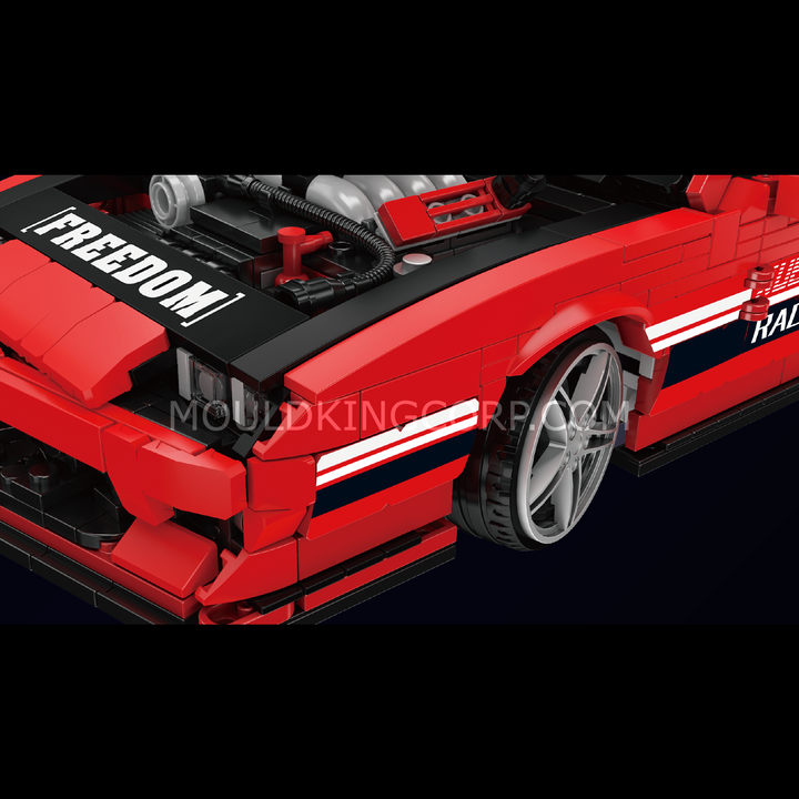 Mould King 10153 American V8 Street Racer mit offenem Kompressor Bausatz | 1.588 Teile