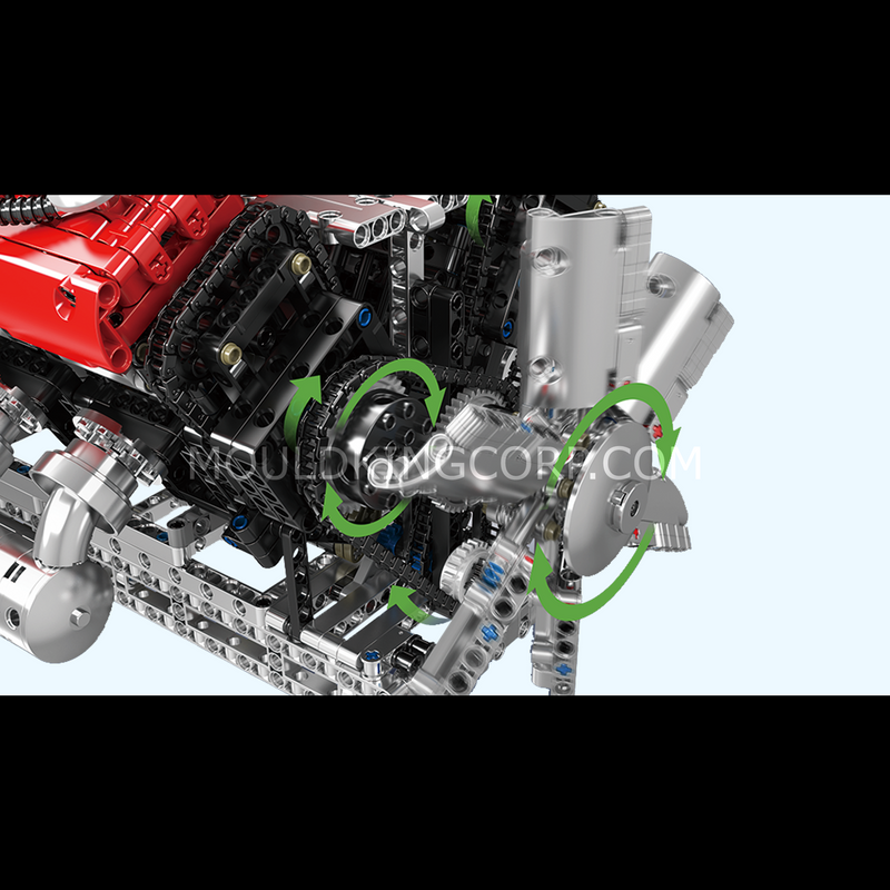 Mould King 10169 Italian Supercar V12 Engine Building Set | 3,472 Pcs ...