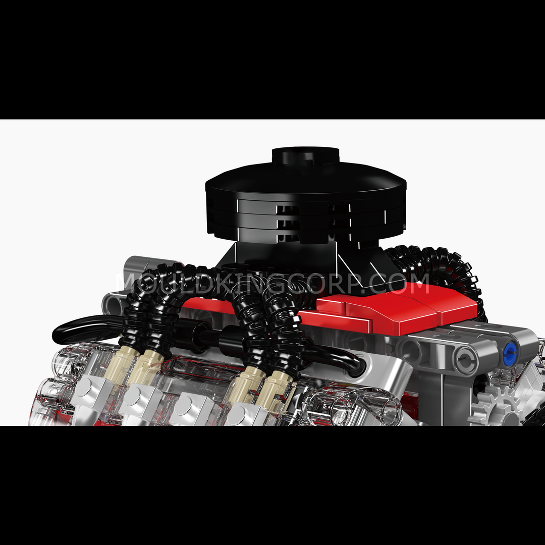 Mould King 10171 Chevy LSX454 Motorized V8 Engine Building Set | 487 Pcs