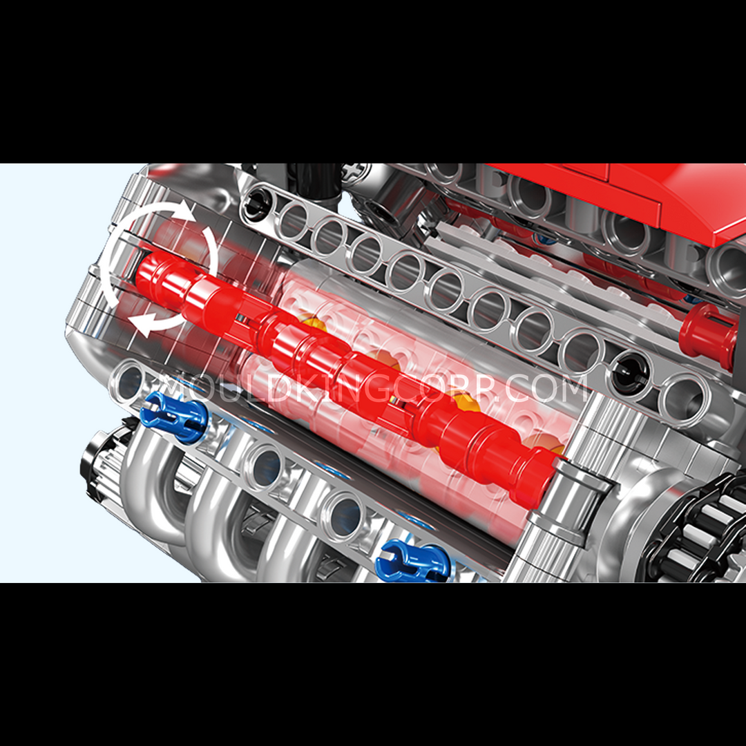 Mould King 10171 Chevy LSX454 Motorized V8 Engine Building