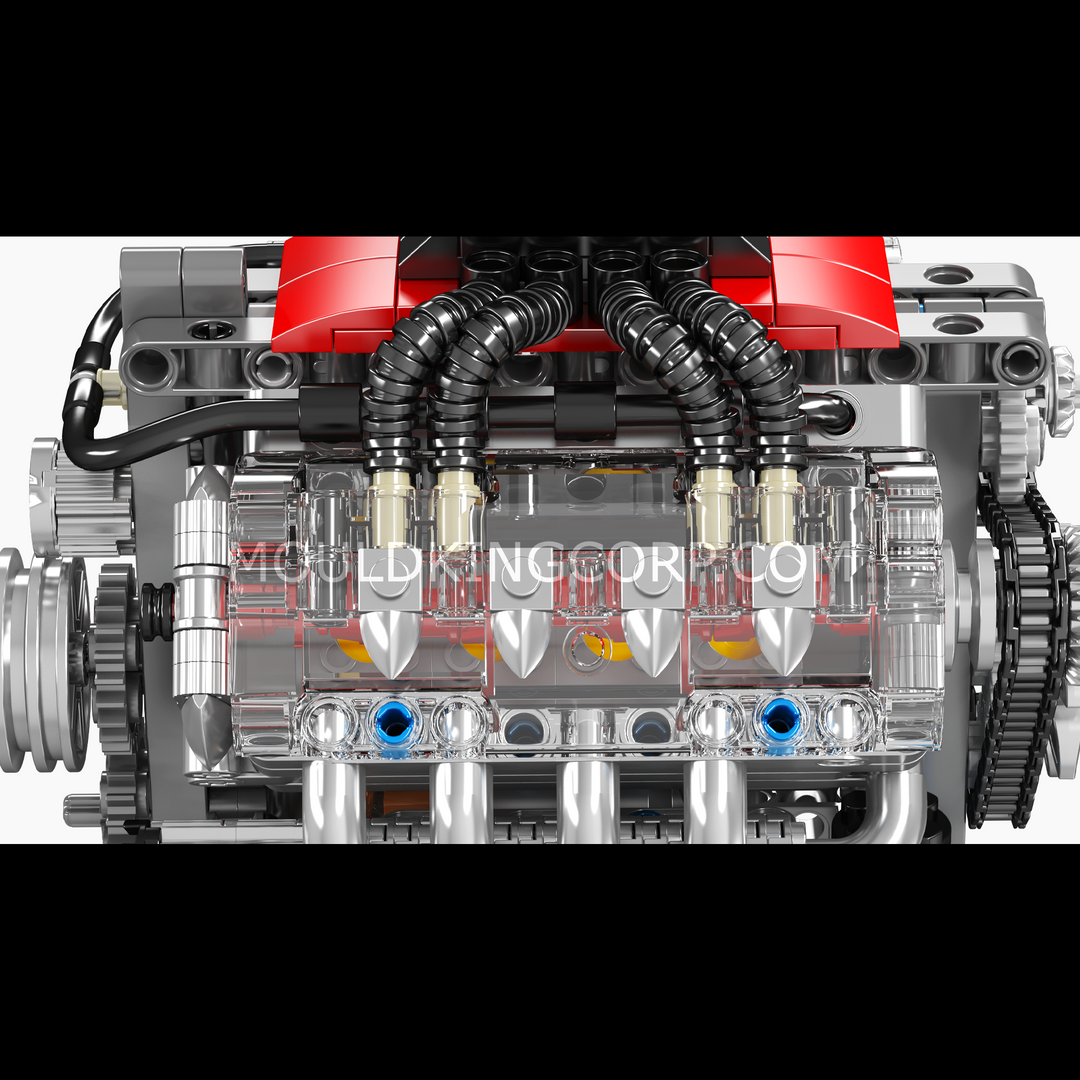 Mould King 10171 Ensemble de construction de moteur V8 motorisé Chevy LSX454 | 487 pièces