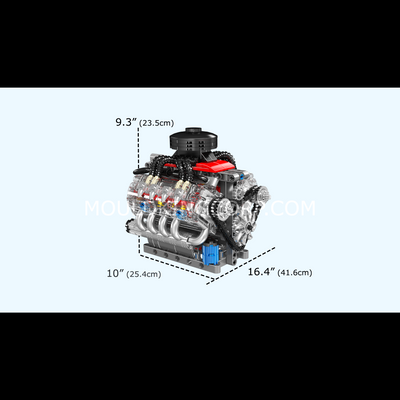 Mould King 10171 Chevy LSX454 Motorized V8 Engine Building Set | 487 Pcs