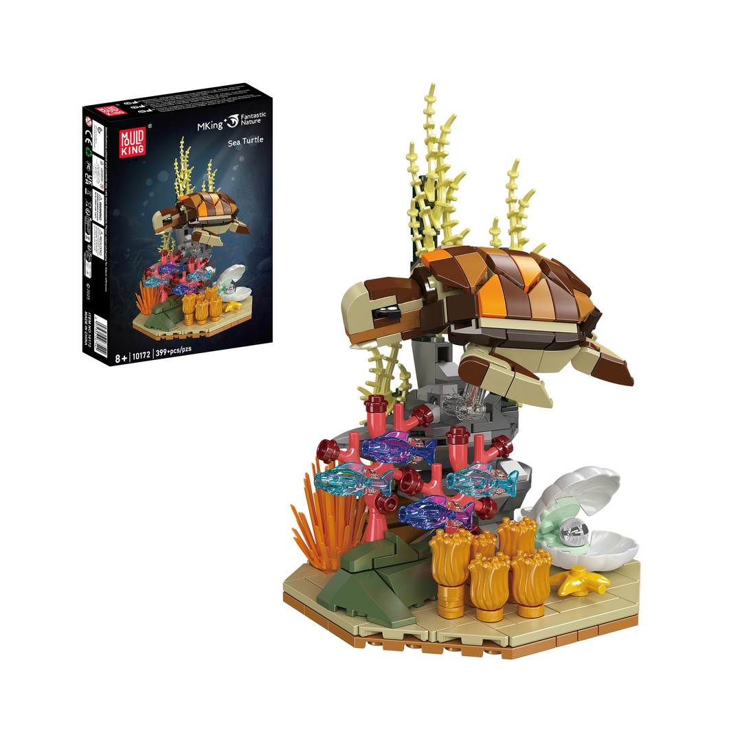 Mould King 10172S Sea Turtle & Coral Reef Display Building Set | 399 Pcs