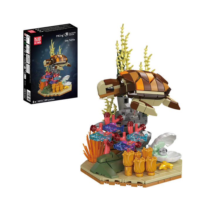 Mould King 10172S Sea Turtle & Coral Reef Display Building Set | 399 Pcs