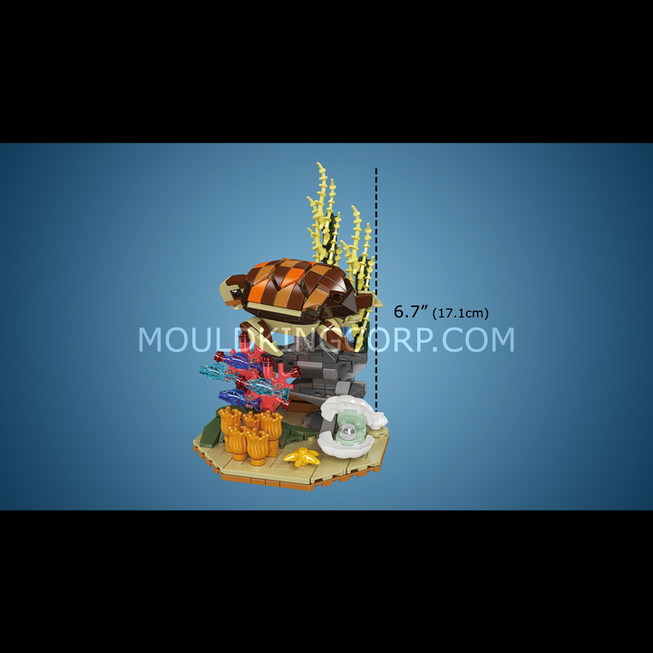 Mould King 10172S Sea Turtle & Coral Reef Display Building Set | 399 Pcs