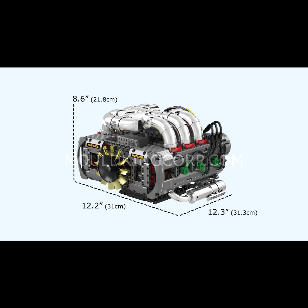 Mould King 10181 Motorised Flat-6 Engine Building Set | 2,375 Pcs Mould King 10181 Motorised Flat-6 Engine Building Set | 2,375 Pcs