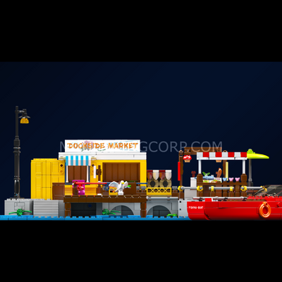 Mould King 10186 Harbor Dockside Market Building Set | 869 Pcs