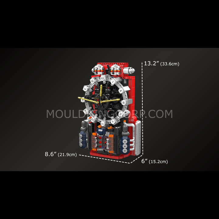 Mallenkoning 10187 Cyberpunk Mechanische Klok Bouwset | 1.601 Stuks