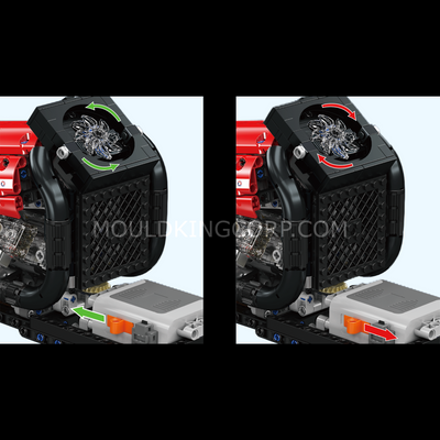 Mould King 10188 Motorized STR13 V6 Engine Model Building Kit | 980 Pcs