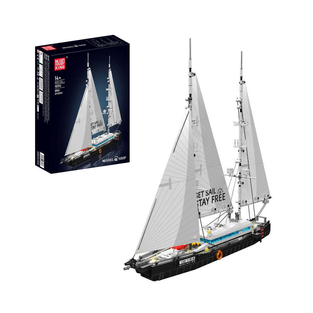 Mould King 10194 Modernes Zweimast-Segelyacht-Bauset | 893 Teile