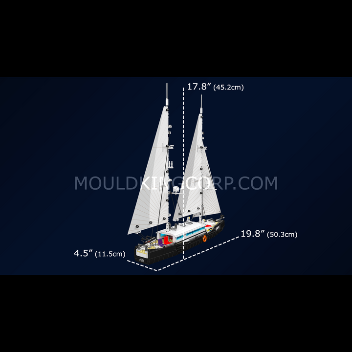 Mould King 10194 Modernes Zweimast-Segelyacht-Bauset | 893 Teile